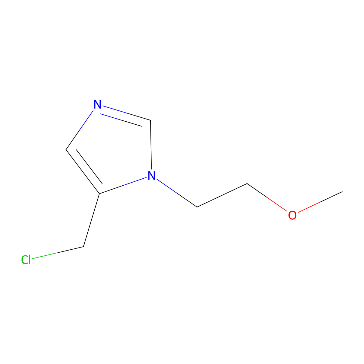 5-(Chloromethyl)-1-(2-methoxyethyl)-1H-imidazole molecular structure, CAS 754973-68-7