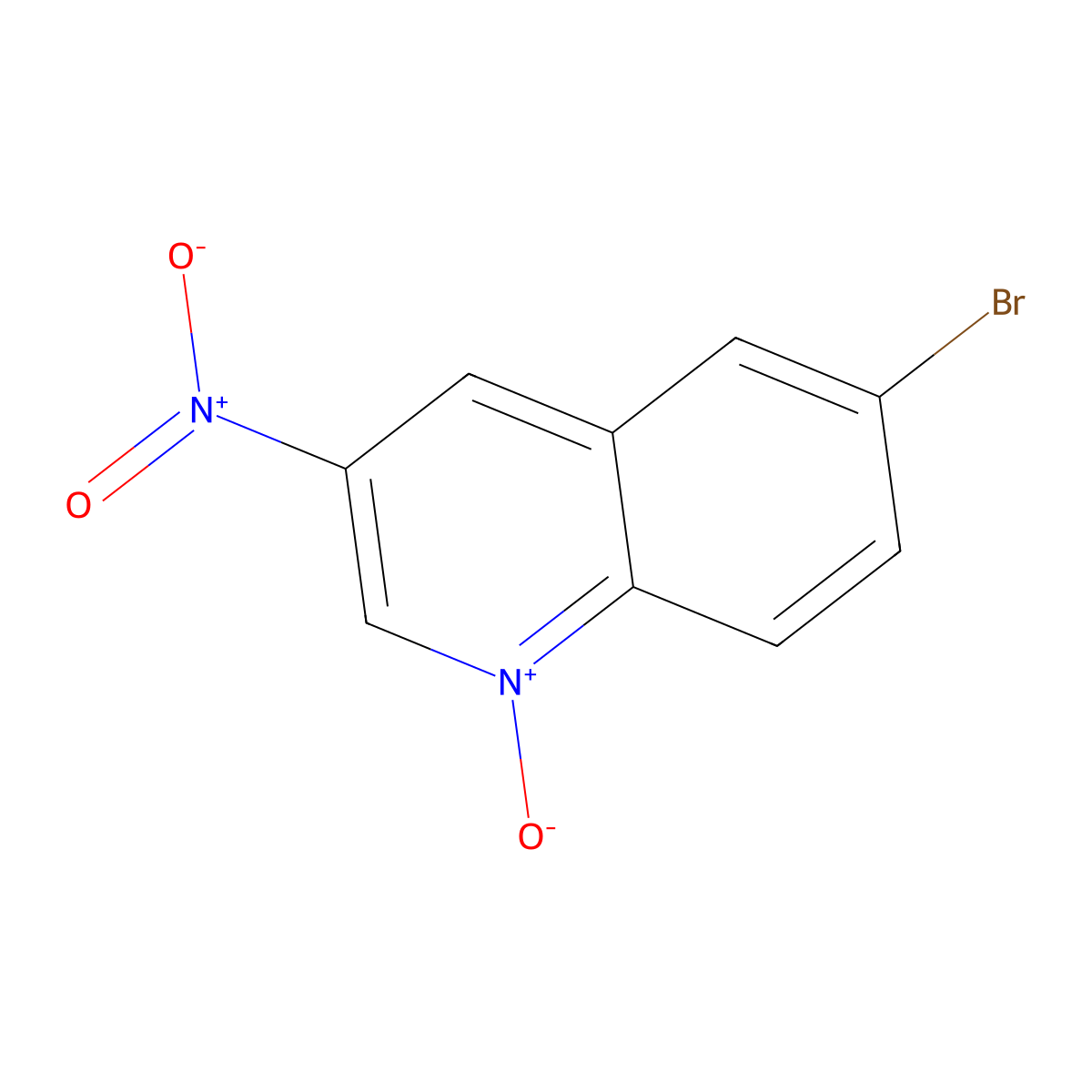 6-Bromo-3-nitroquinoline 1-oxide molecular structure, CAS 754990-25-5