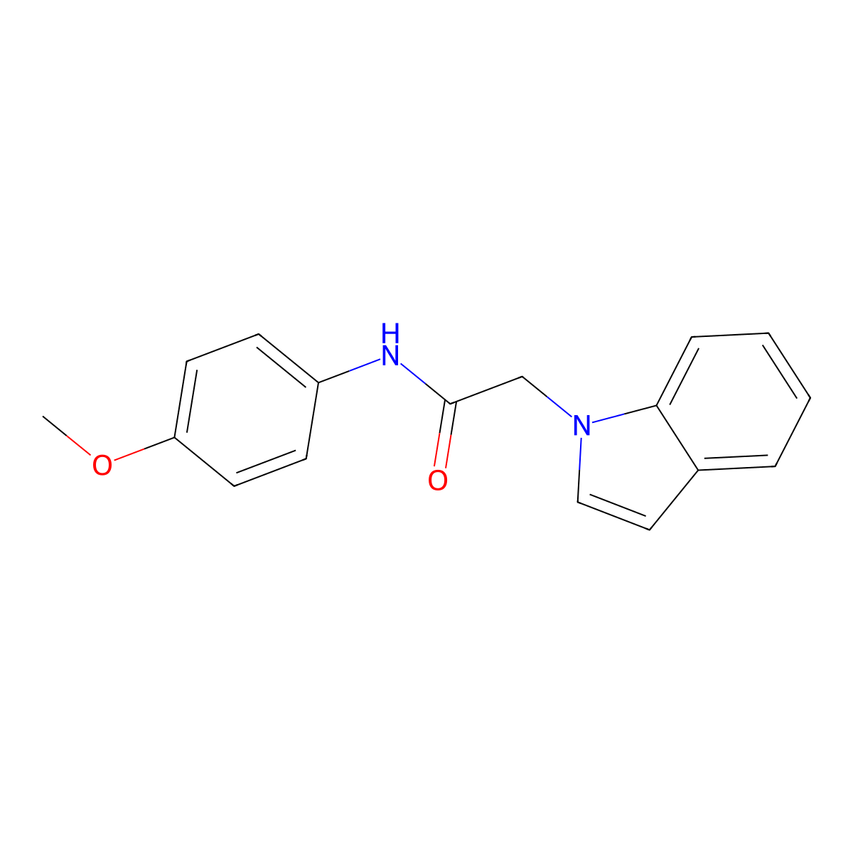 2-(1H-indol-1-yl)-N-(4-methoxyphenyl)acetamide molecular structure, CAS 754995-94-3