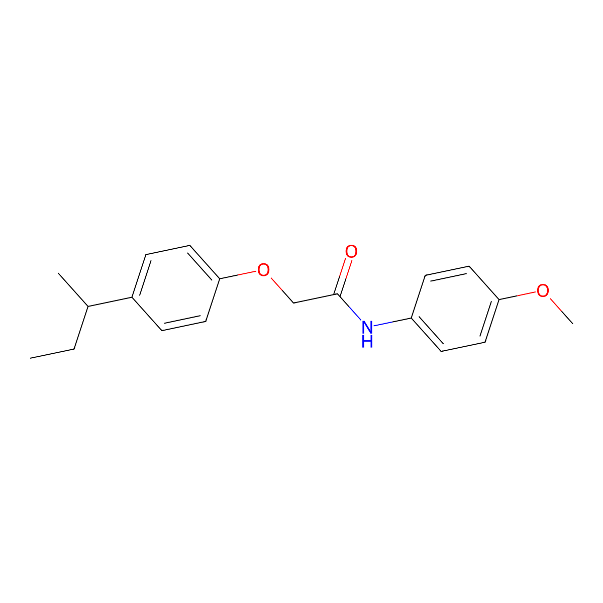 2-(4-sec-butylphenoxy)-N-(4-methoxyphenyl)acetamide molecular structure, CAS 754996-59-3