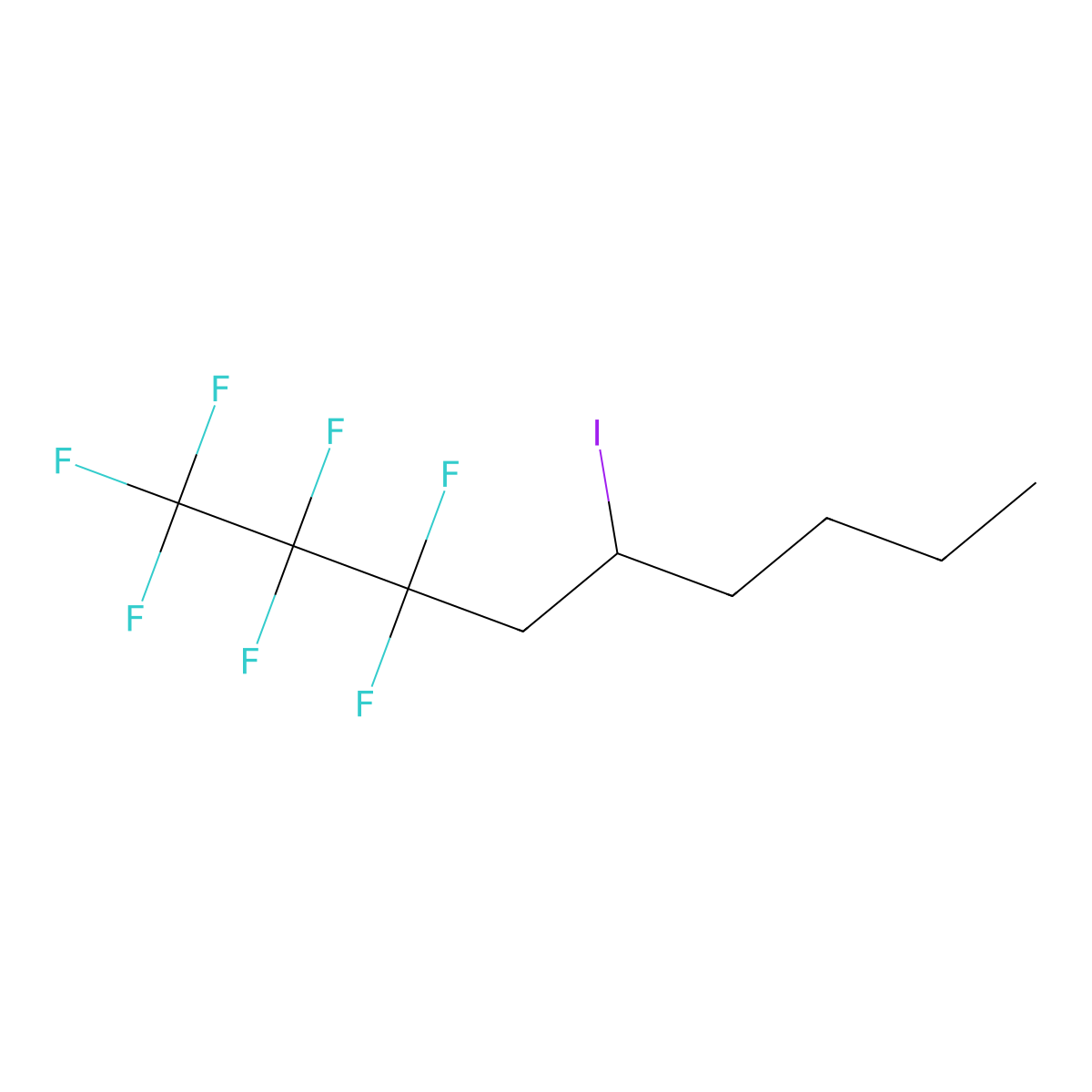 1,1,1,2,2,3,3-Heptafluoro-5-iodononane molecular structure, CAS 755-48-6