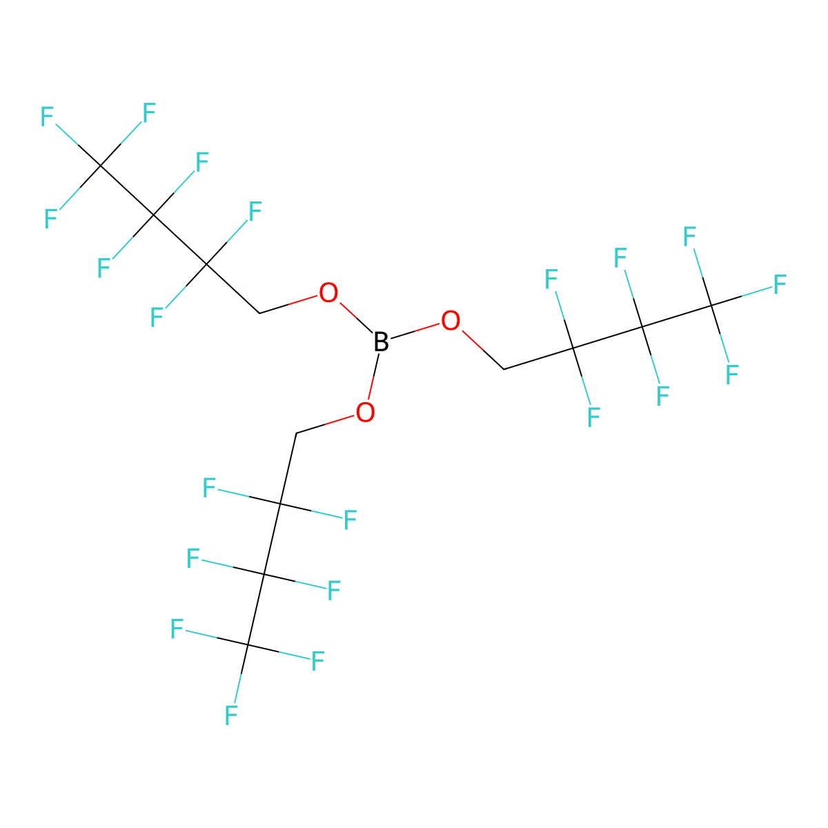 tris((Perfluoropropyl)methyl) borate molecular structure, CAS 755-53-3