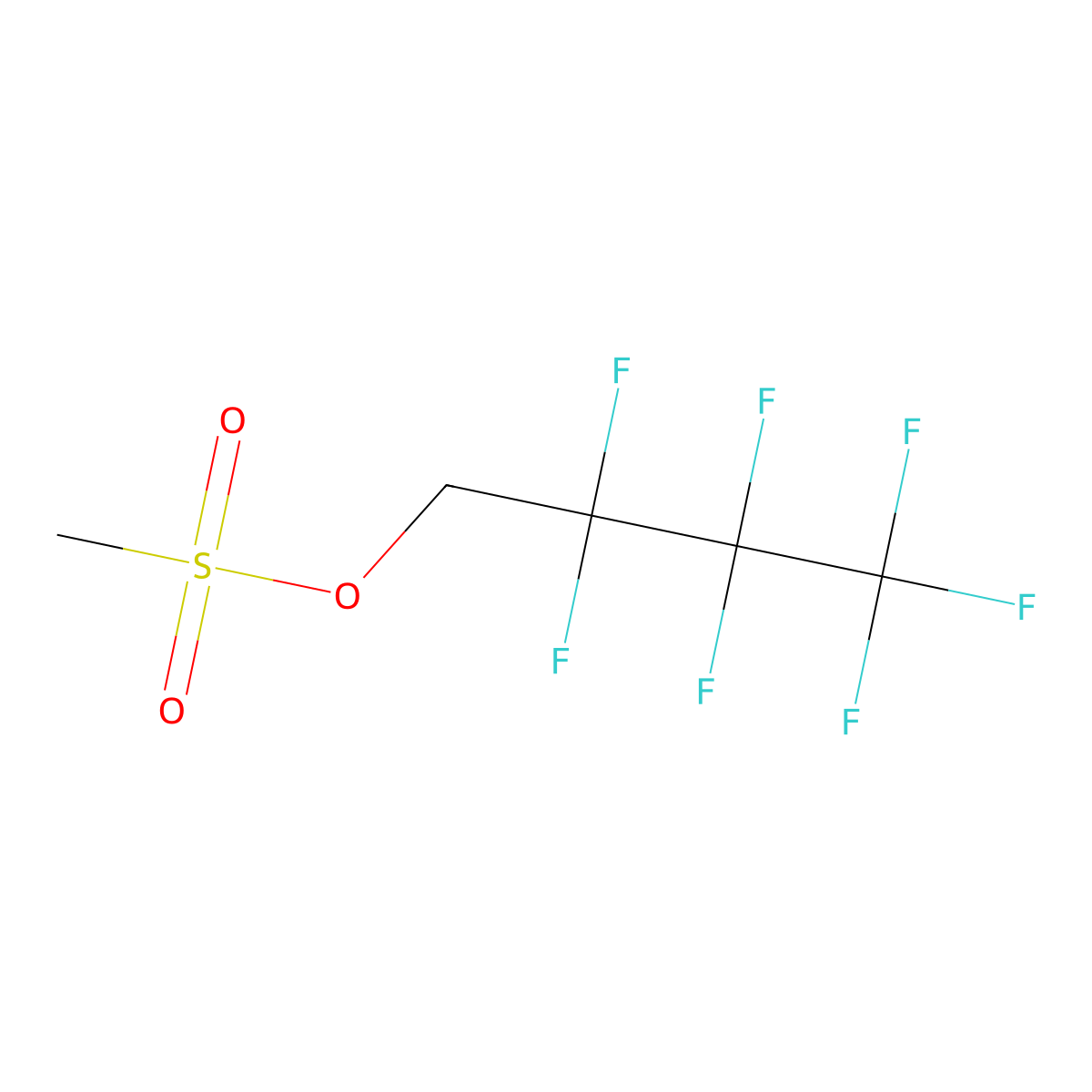 2,2,3,3,4,4,4-Heptafluorobutyl methanesulfonate molecular structure, CAS 755-88-4
