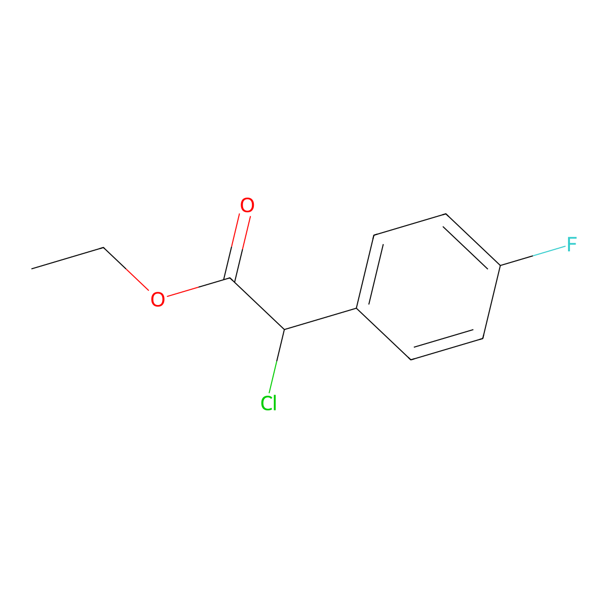 Ethyl 2-chloro-2-(4-fluorophenyl)acetate molecular structure, CAS 7550-04-1