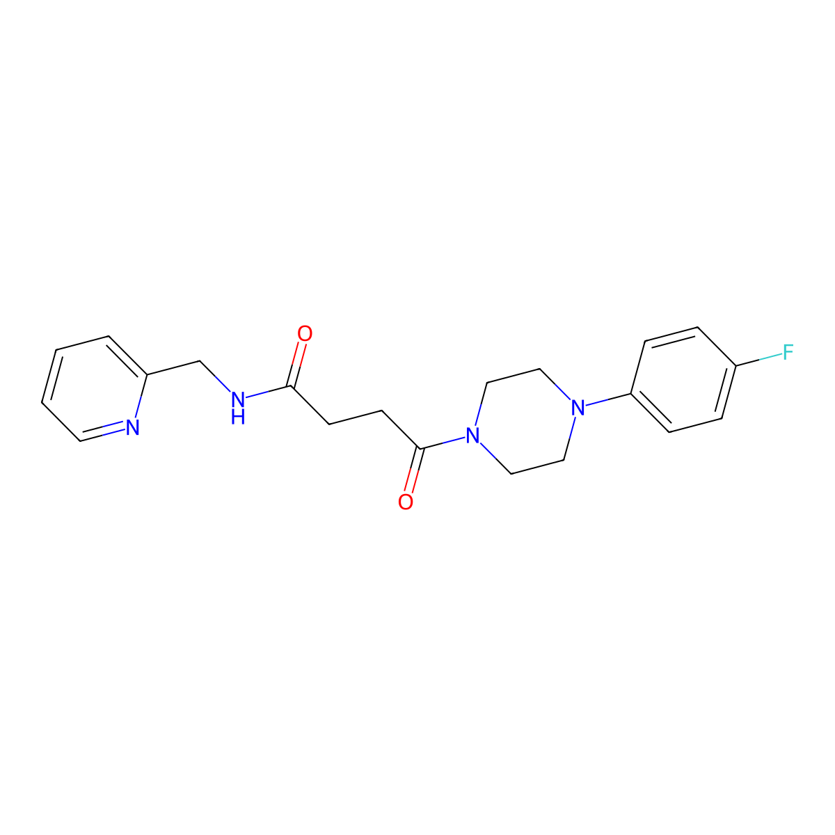 4-[4-(4-fluorophenyl)piperazin-1-yl]-4-oxo-N-(pyridin-2-ylmethyl)butanamide molecular structure, CAS 755002-93-8