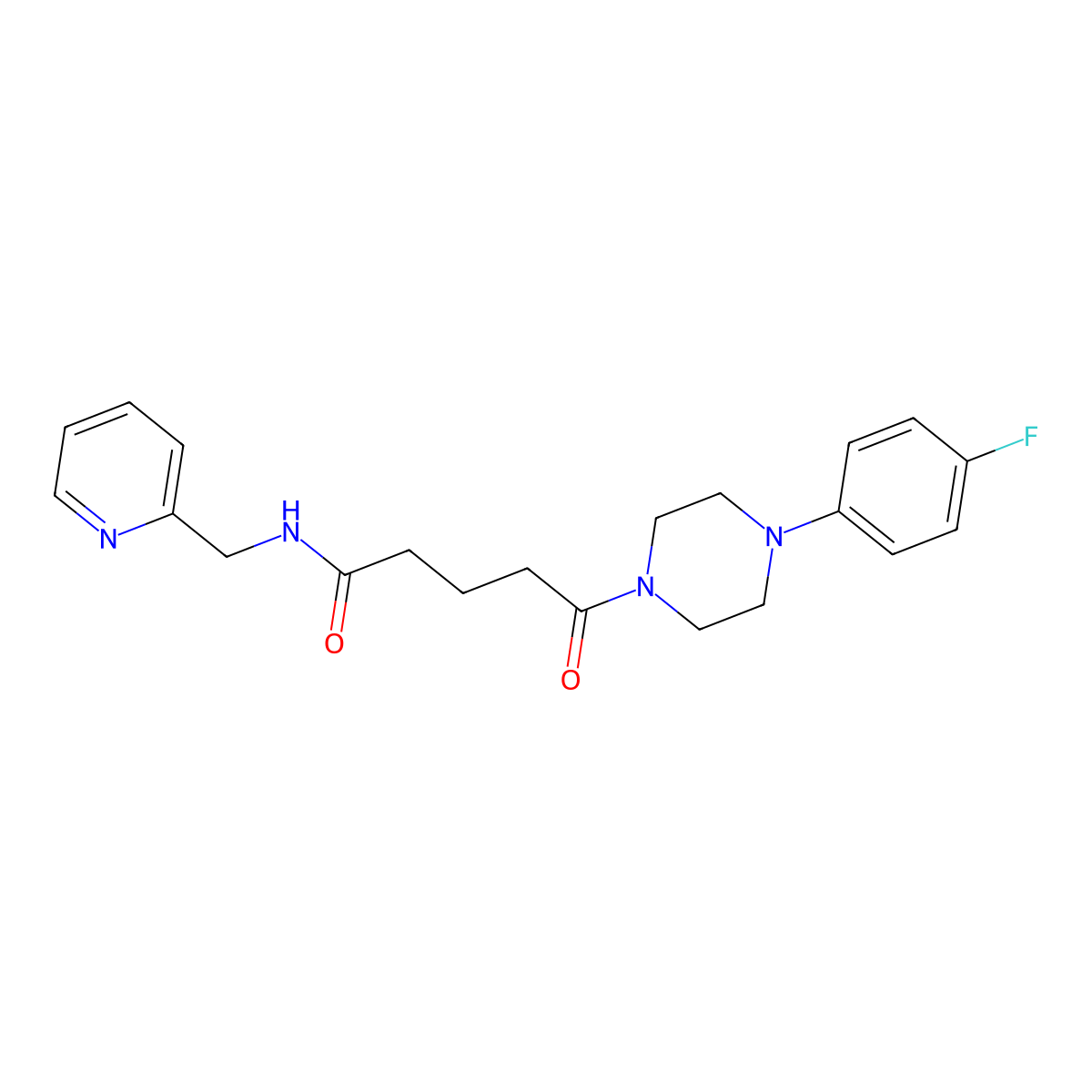 5-[4-(4-fluorophenyl)piperazin-1-yl]-5-oxo-N-(pyridin-2-ylmethyl)pentanamide molecular structure, CAS 755006-11-2
