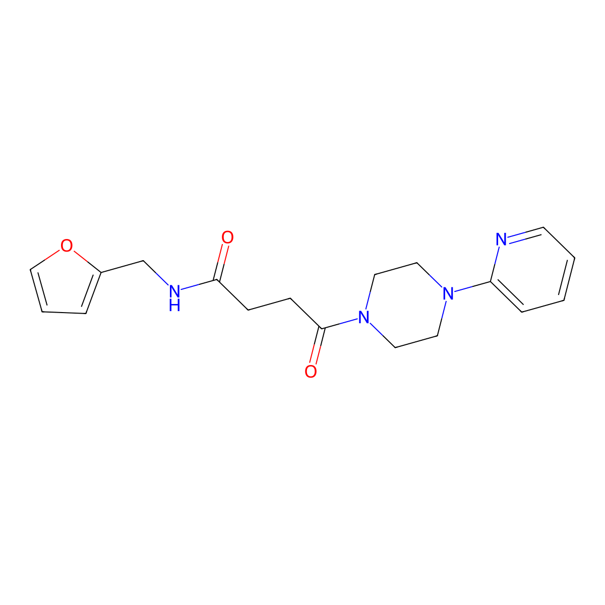 N~1~-(2-furylmethyl)-4-oxo-4-[4-(2-pyridyl)piperazino]butanamide molecular structure, CAS 755007-91-1