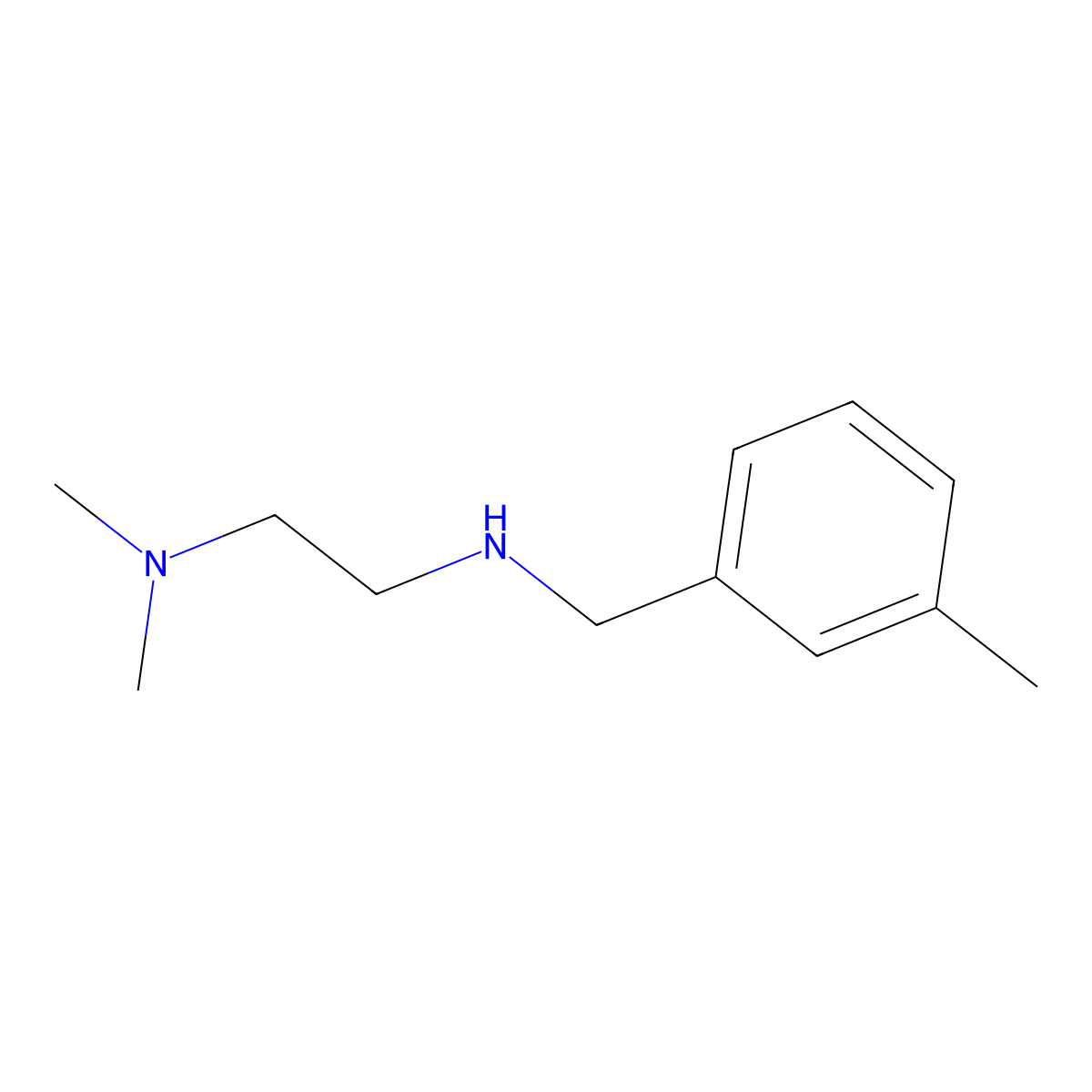 [2-(Dimethylamino)ethyl][(3-methylphenyl)methyl]amine molecular structure, CAS 755008-06-1