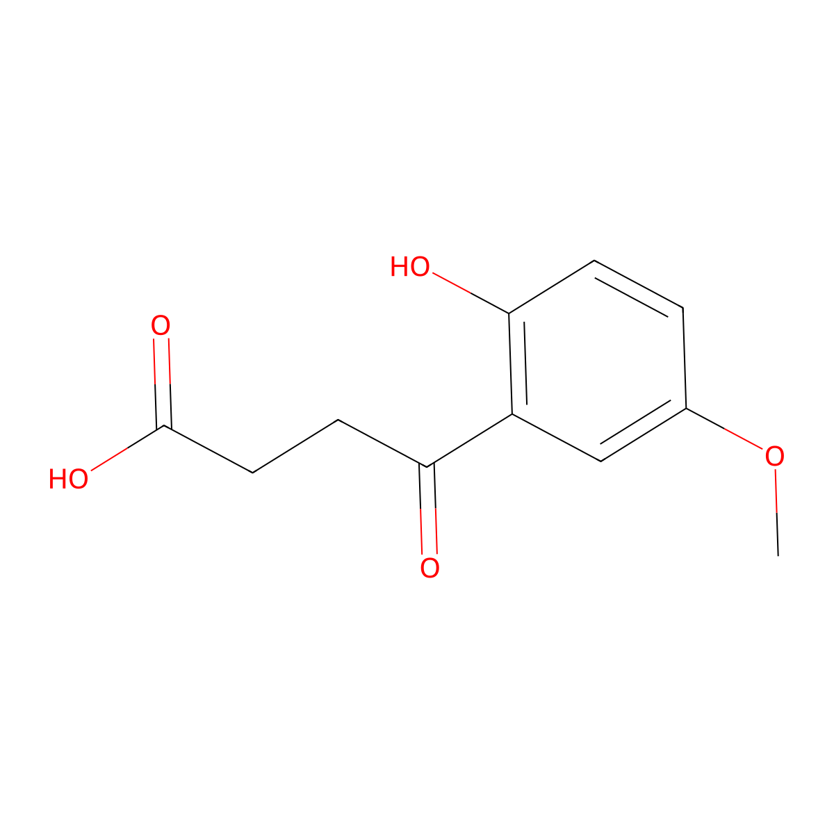 4-(2-Hydroxy-5-methoxyphenyl)-4-oxobutanoic acid molecular structure, CAS 75501-54-1
