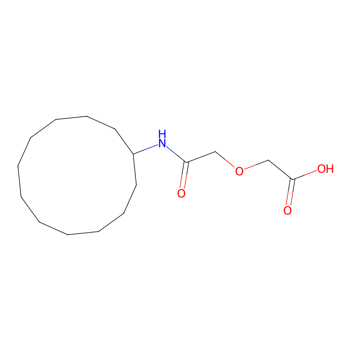 [2-(Cyclododecylamino)-2-oxoethoxy]acetic acid molecular structure, CAS 755010-39-0