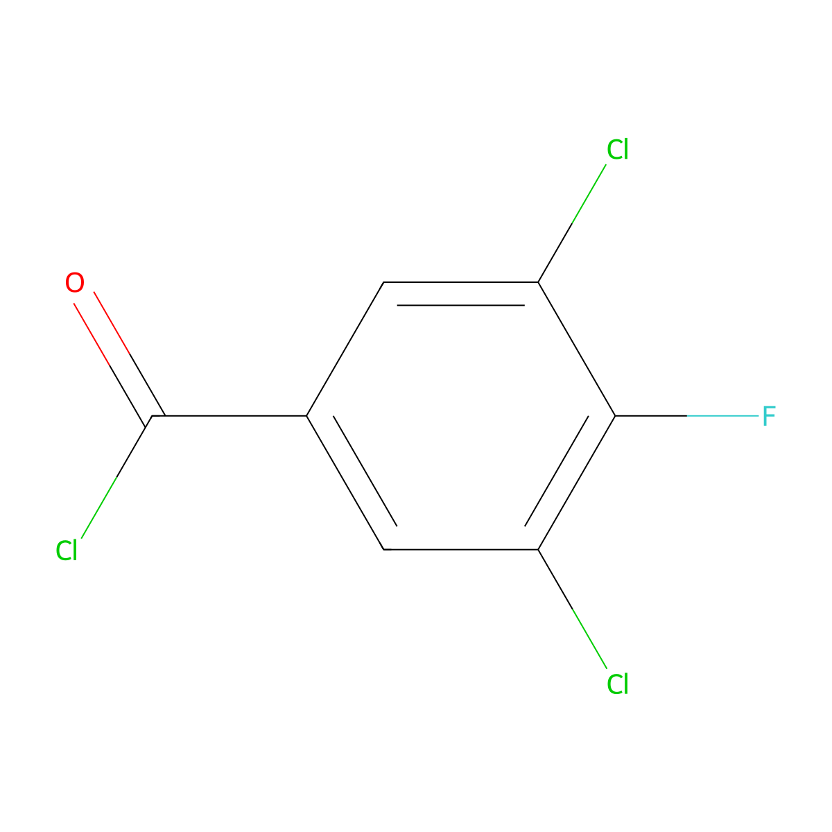 3,5-Dichloro-4-fluorobenzoyl chloride molecular structure, CAS 755014-50-7
