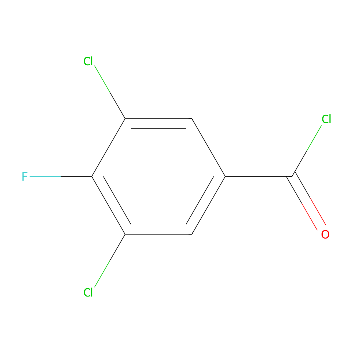 3,5-Dichloro-4-fluorobenzoyl chloride molecular structure, CAS 755014-50-7