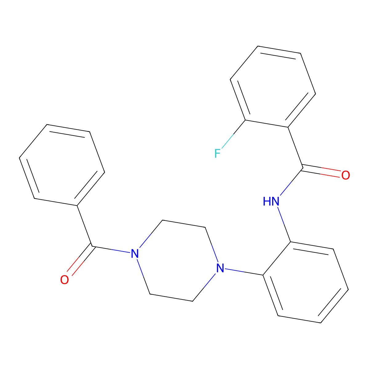 N-[2-(4-benzoylpiperazin-1-yl)phenyl]-2-fluorobenzamide molecular structure, CAS 755018-19-0