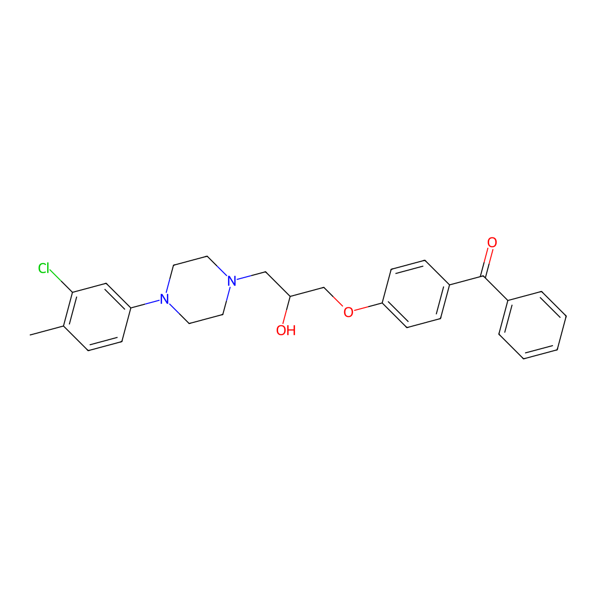 1-(4-Benzoylphenoxy)-3-[4-(3-chloro-4-methylphenyl)piperazin-1-yl]propan-2-ol molecular structure, CAS 755018-54-3