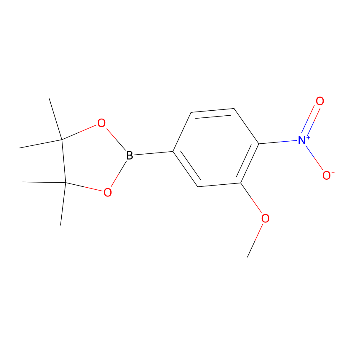 2-(3-Methoxy-4-nitrophenyl)-4,4,5,5-tetramethyl-1,3,2-dioxaborolane molecular structure, CAS 755026-96-1