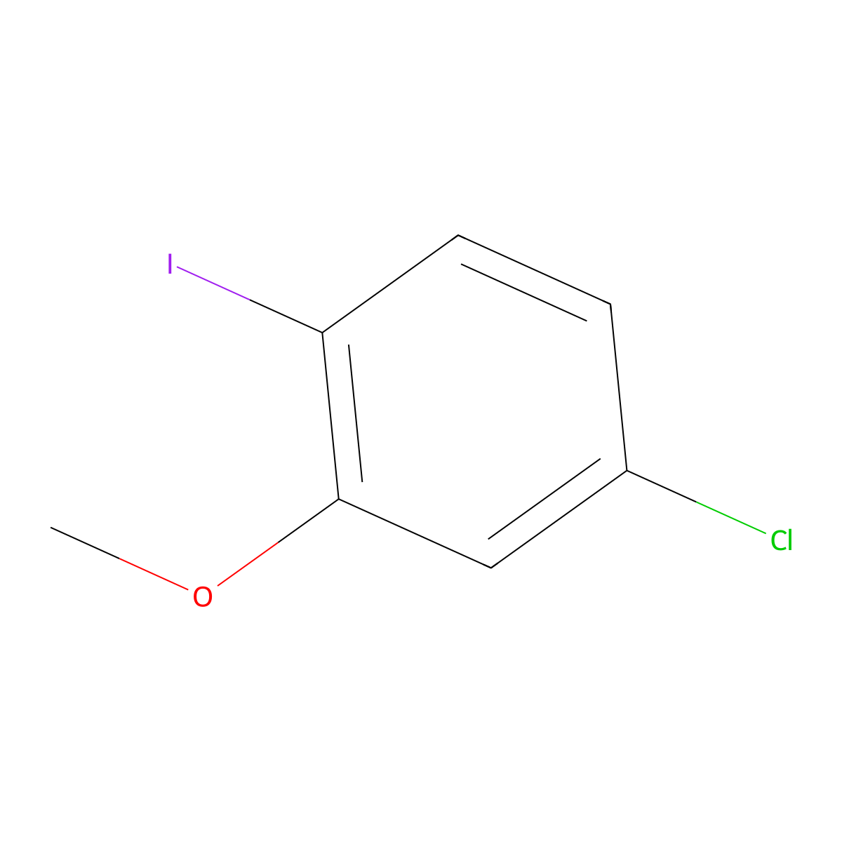 5-Chloro-2-iodoanisole molecular structure, CAS 755027-21-5