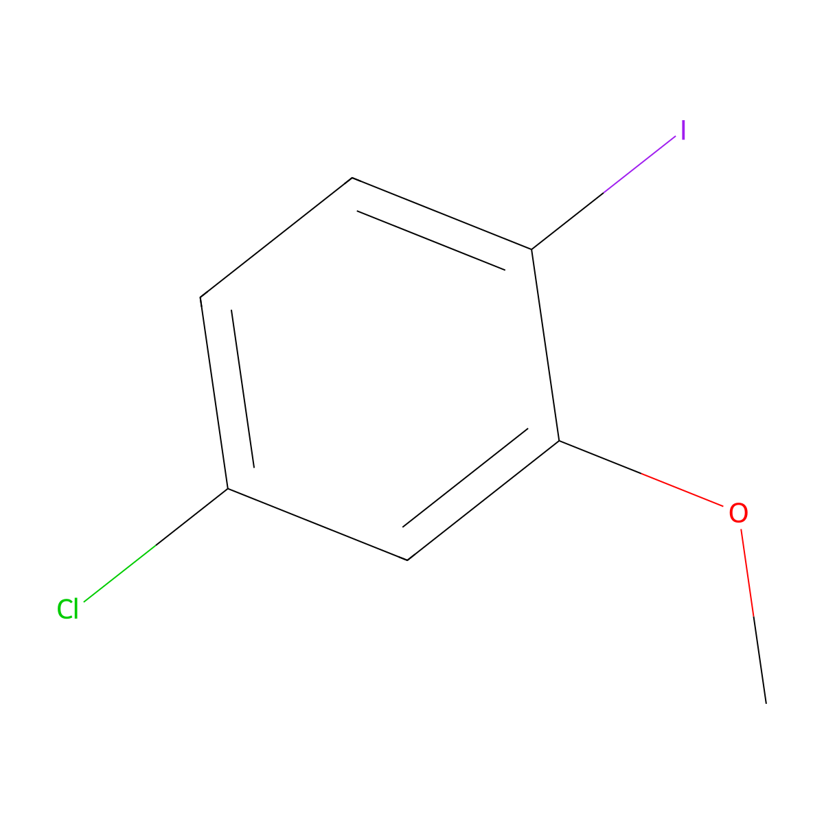 5-Chloro-2-iodoanisole molecular structure, CAS 755027-21-5