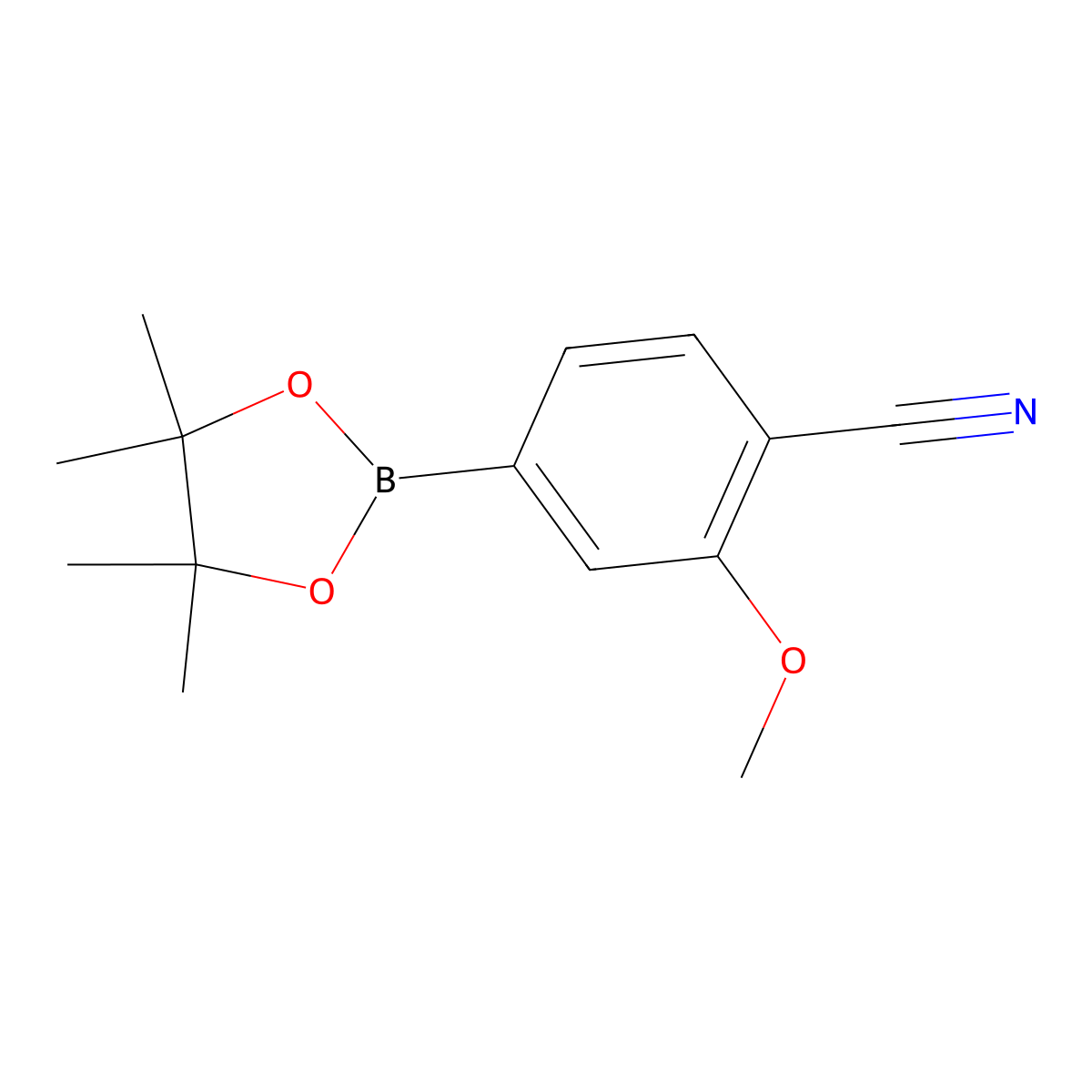 2-Methoxy-4-(4,4,5,5-tetramethyl-1,3,2-dioxaborolan-2-yl)benzonitrile molecular structure, CAS 755030-94-5