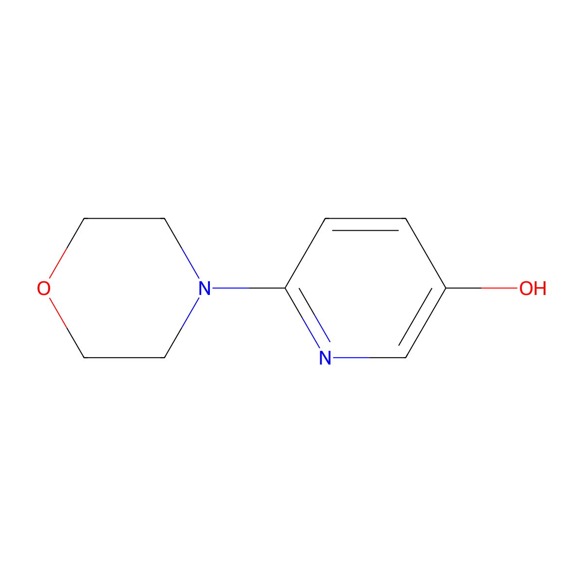 3-Pyridinol, 6-(4-morpholinyl)- molecular structure, CAS 755034-16-3