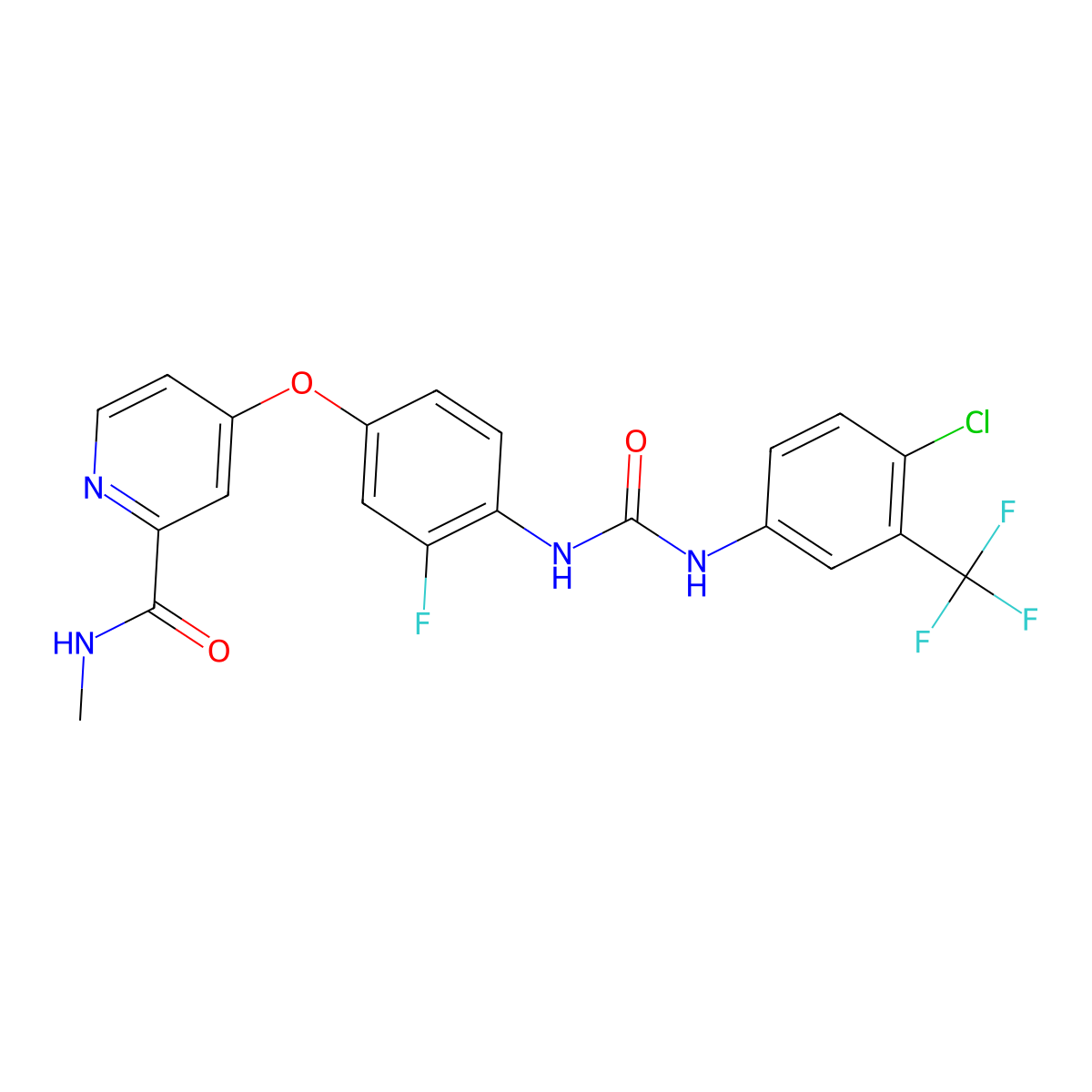 Regorafenib molecular structure, CAS 755037-03-7