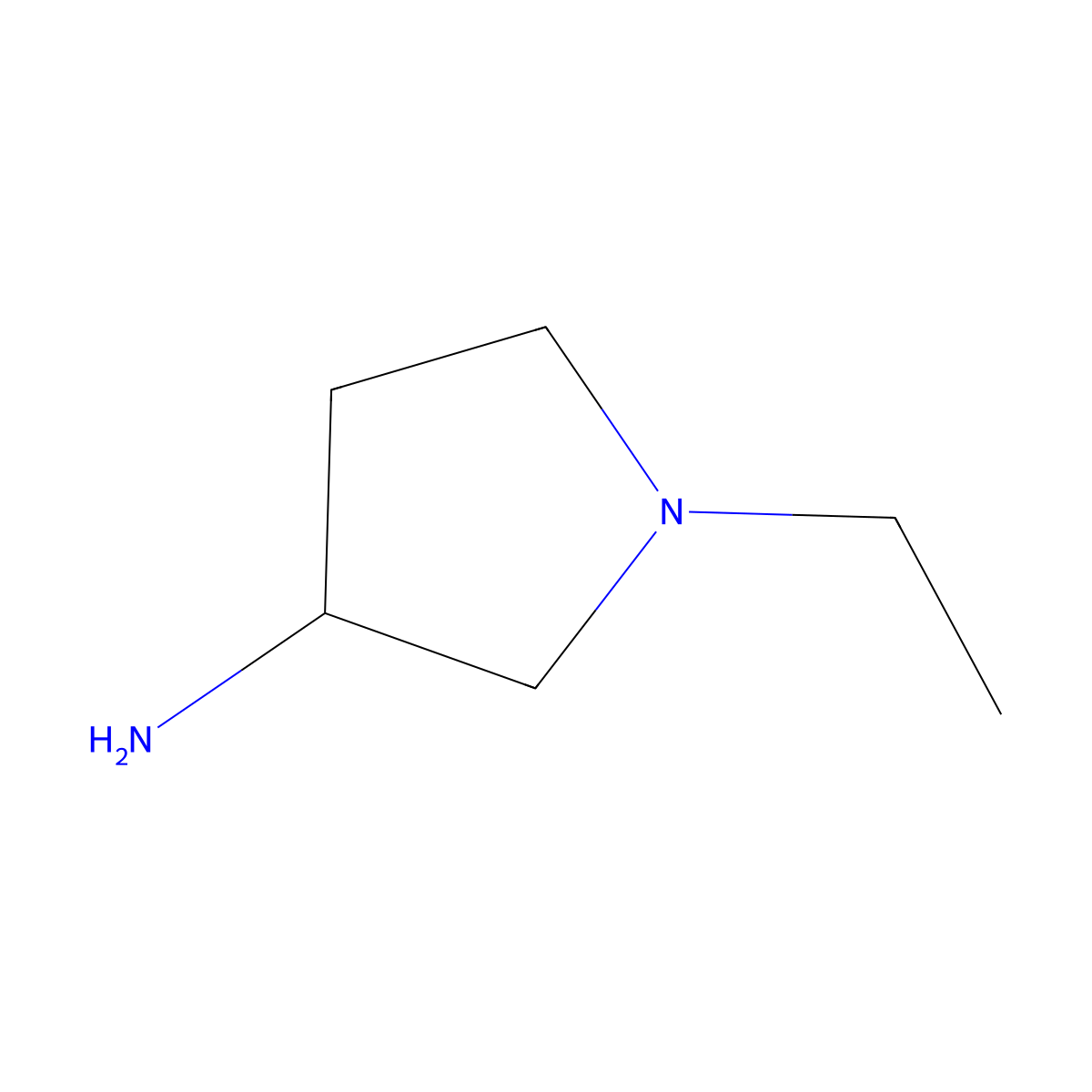(3R)-1-ethylpyrrolidin-3-amine molecular structure, CAS 755039-92-0