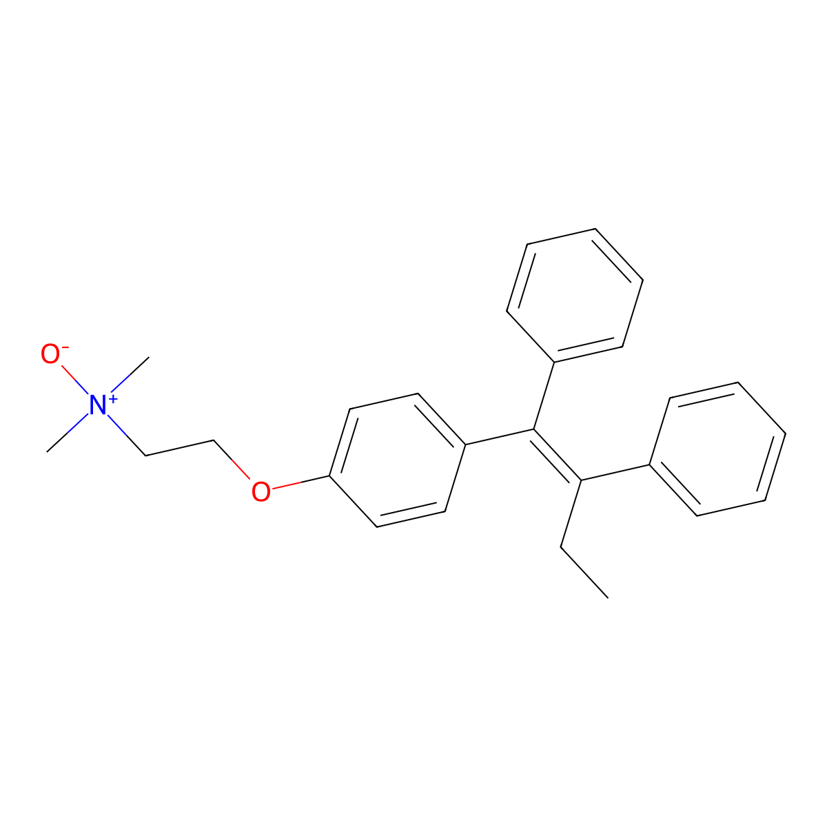 tamoxifen N-oxide molecular structure, CAS 75504-34-6