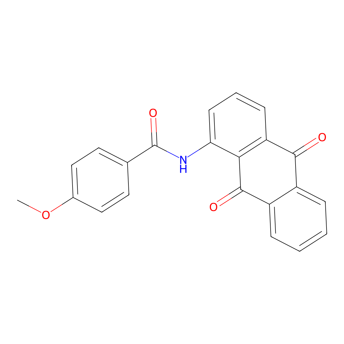 N-(9,10-Dioxo-9,10-dihydro-1-anthracenyl)-4-methoxybenzamide molecular structure, CAS 75507-53-8