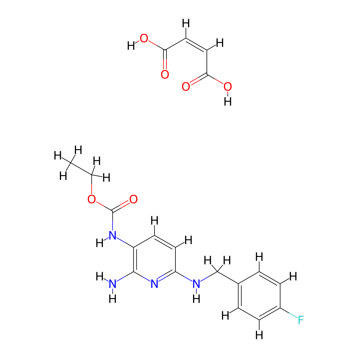 Flupirtine Maleate molecular structure, CAS 75507-68-5
