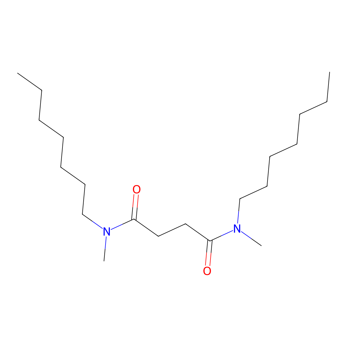 Butanediamide, N,N'-diheptyl-N,N'-dimethyl- molecular structure, CAS 75513-72-3