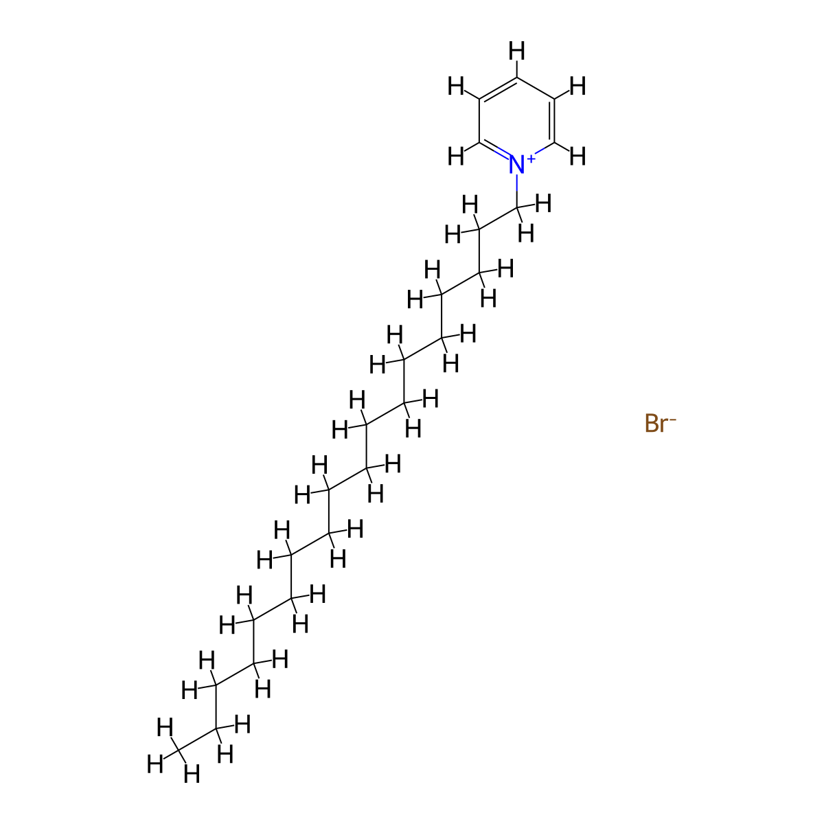1-Octadecylpyridin-1-ium bromide molecular structure, CAS 7552-23-0