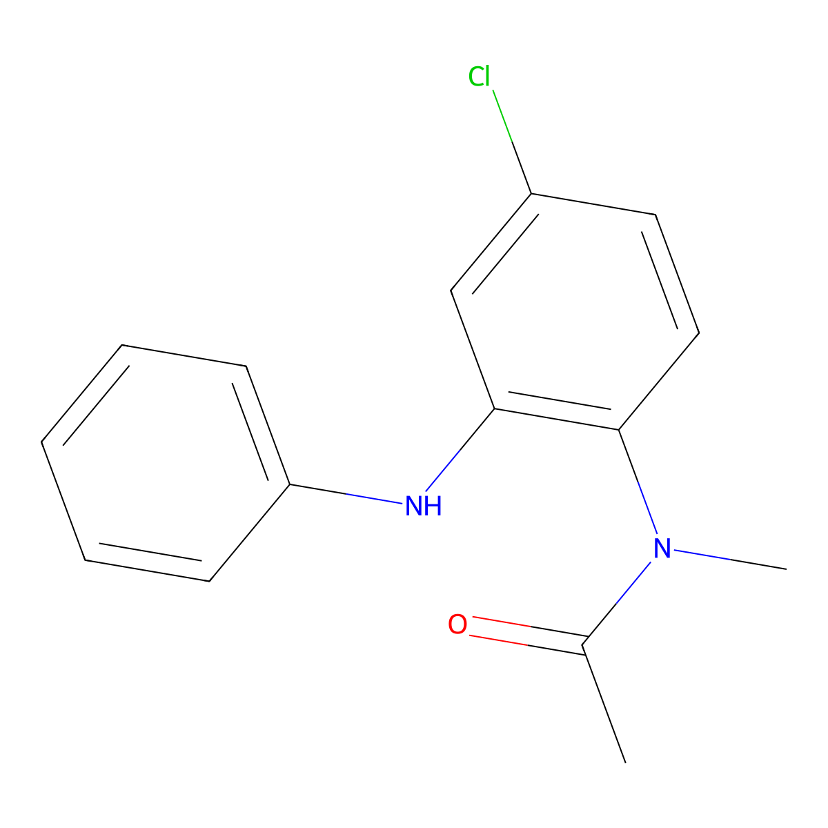 N-(2-Anilino-4-chlorophenyl)-N-methylacetamide molecular structure, CAS 75524-13-9