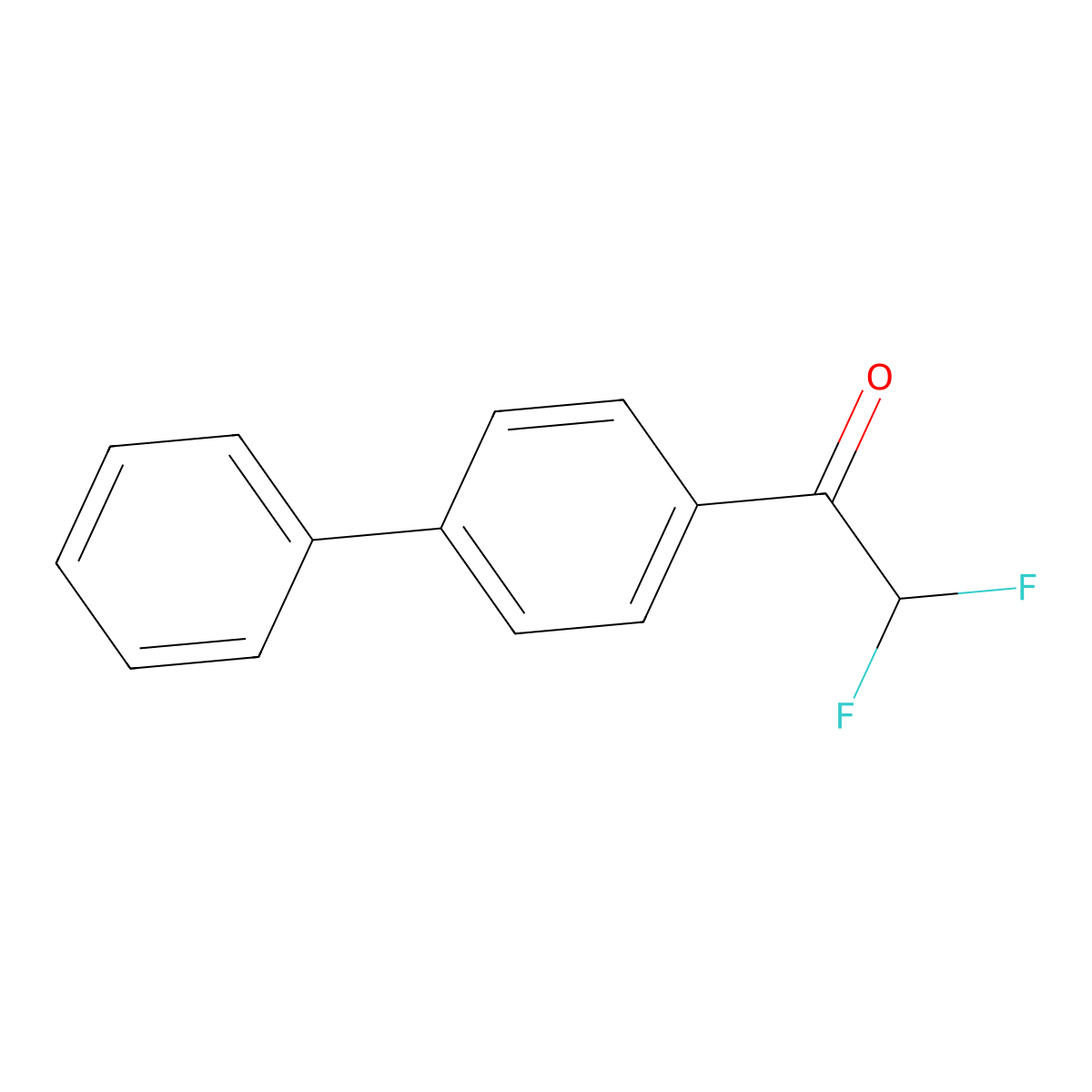 1-([1,1'-Biphenyl]-4-yl)-2,2-difluoroethanone molecular structure, CAS 75524-56-0