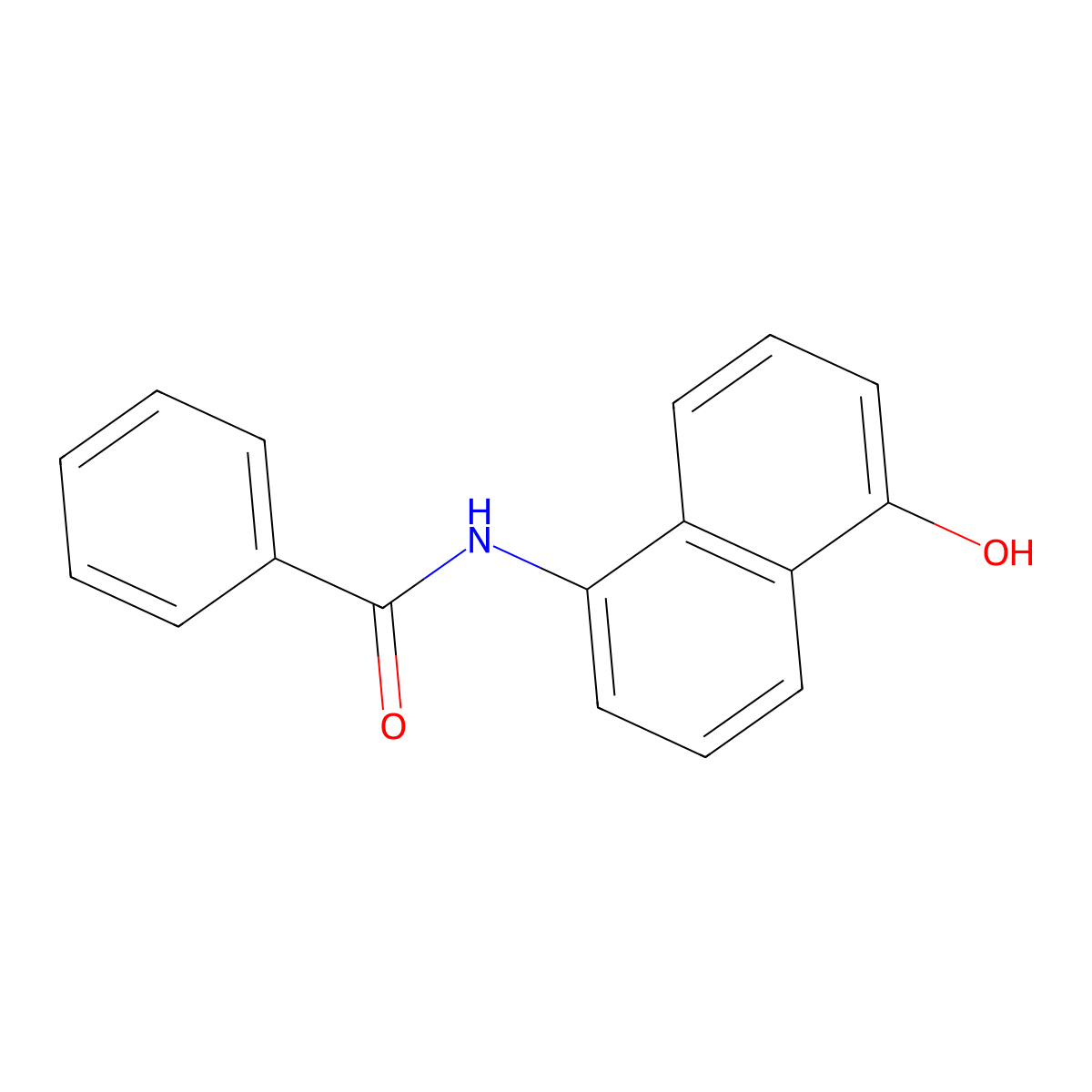 N-(5-hydroxynaphthalen-1-yl)benzamide molecular structure, CAS 75528-55-1