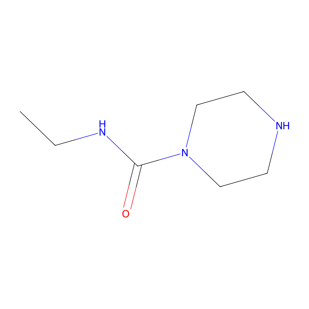 N-ethylpiperazine-1-carboxamide molecular structure, CAS 75529-72-5