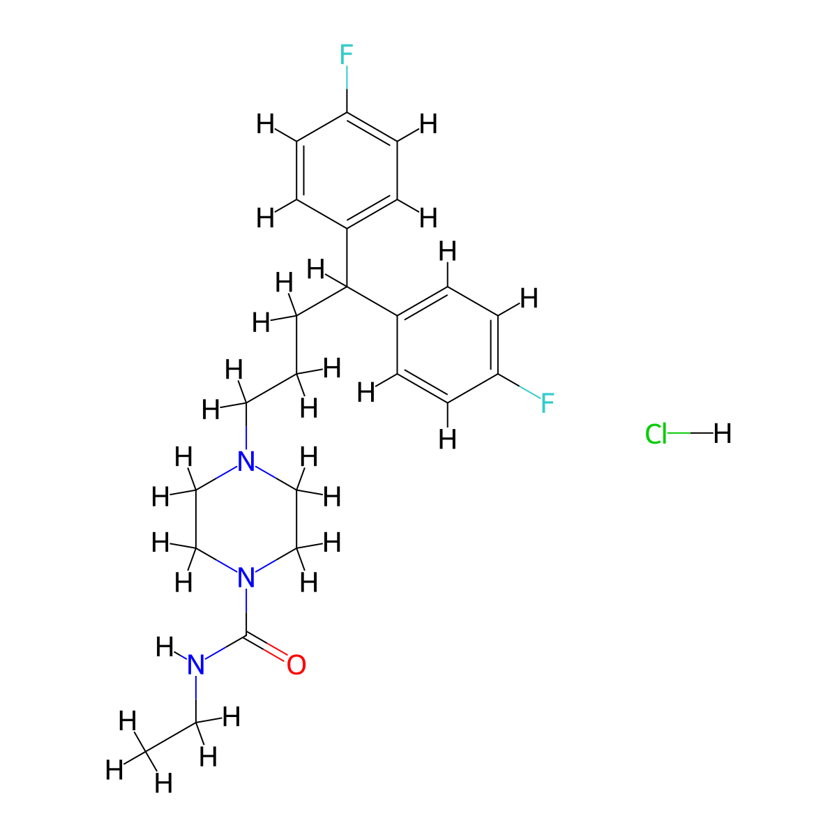 Amperozide Hydrochloride molecular structure, CAS 75529-73-6