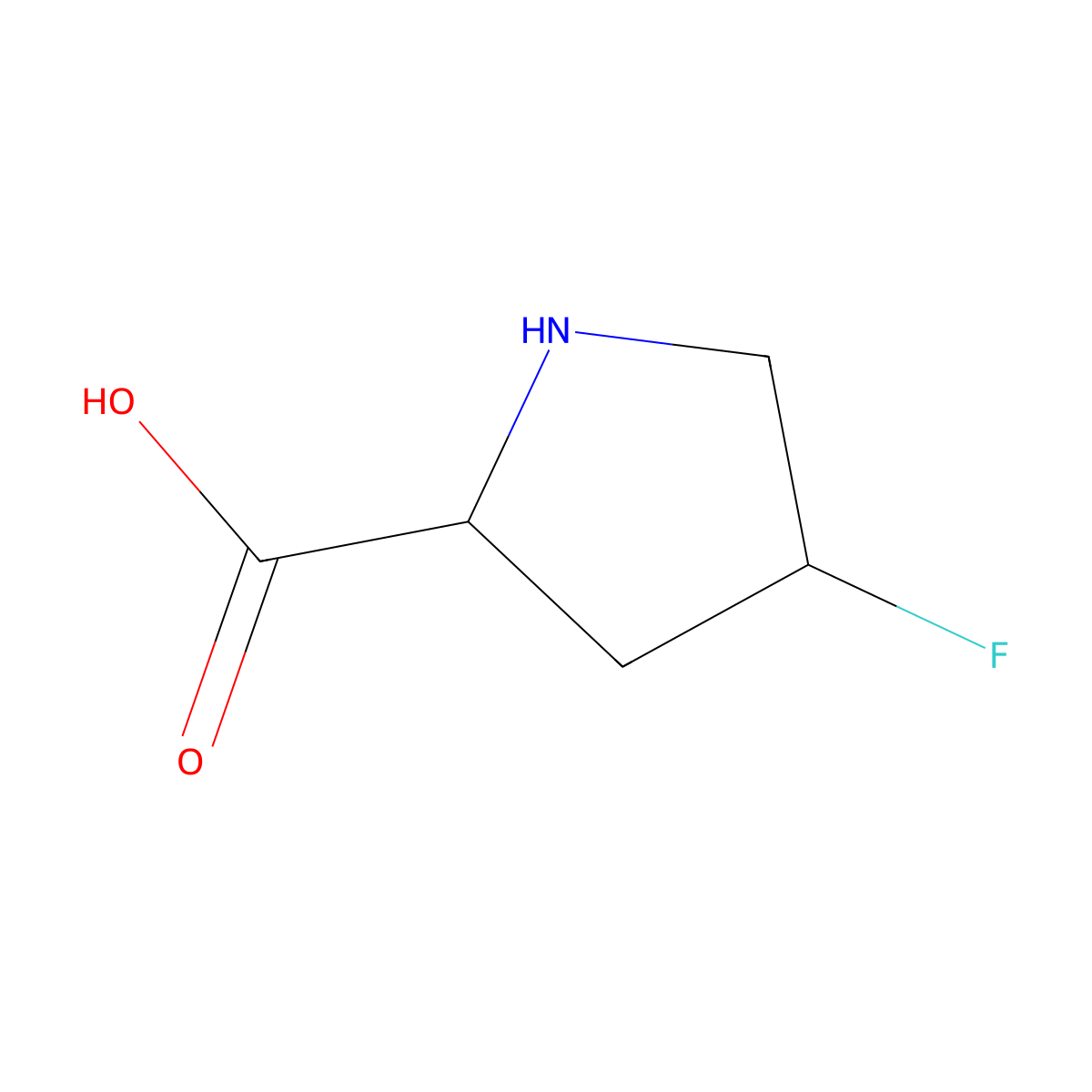 4-Fluoropyrrolidine-2-carboxylic acid molecular structure, CAS 7553-49-3