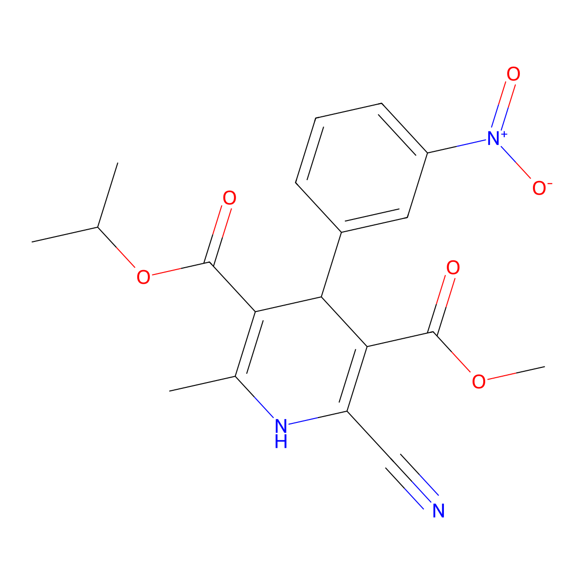 Nilvadipine molecular structure, CAS 75530-68-6