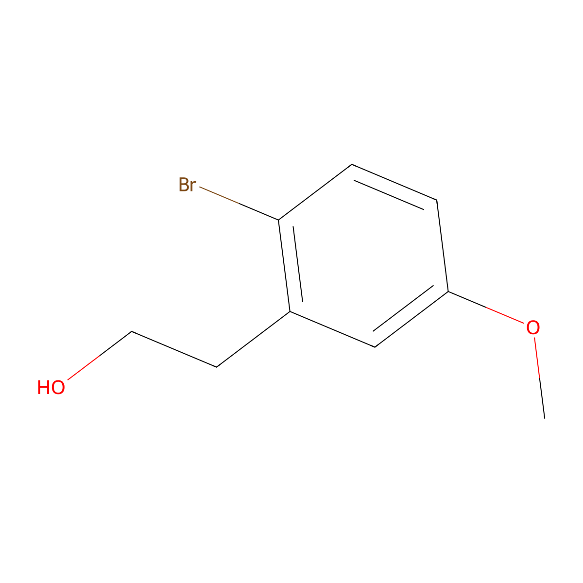2-(2-Bromo-5-methoxyphenyl)ethanol molecular structure, CAS 75534-35-9