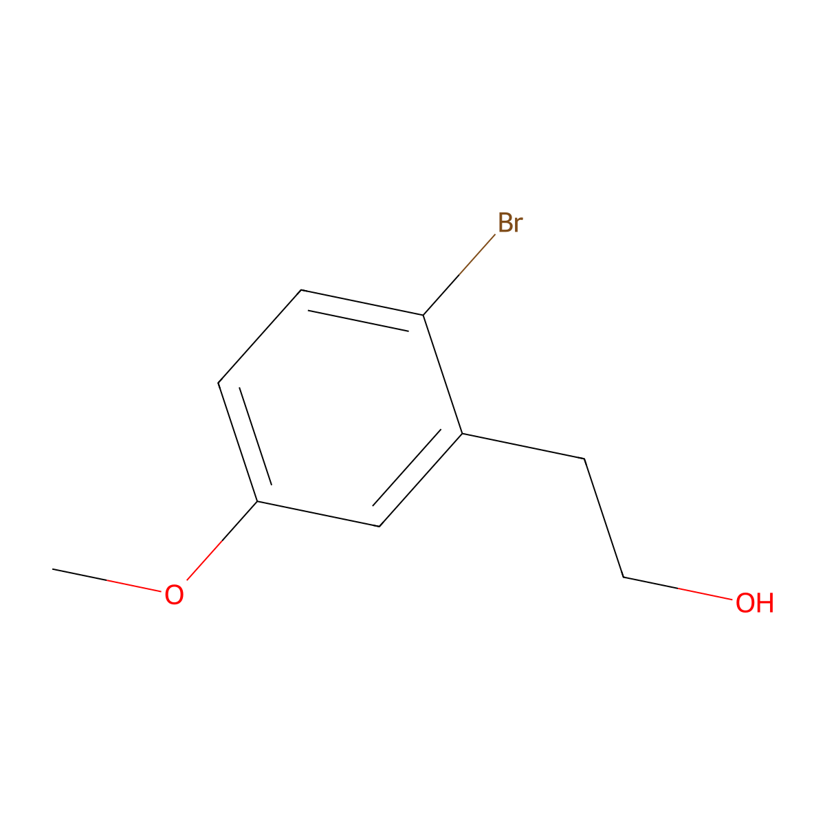 2-(2-Bromo-5-methoxyphenyl)ethanol molecular structure, CAS 75534-35-9