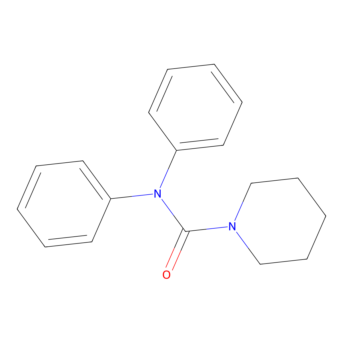 N-(Diphenylcarbamoyl)piperidine molecular structure, CAS 75534-73-5
