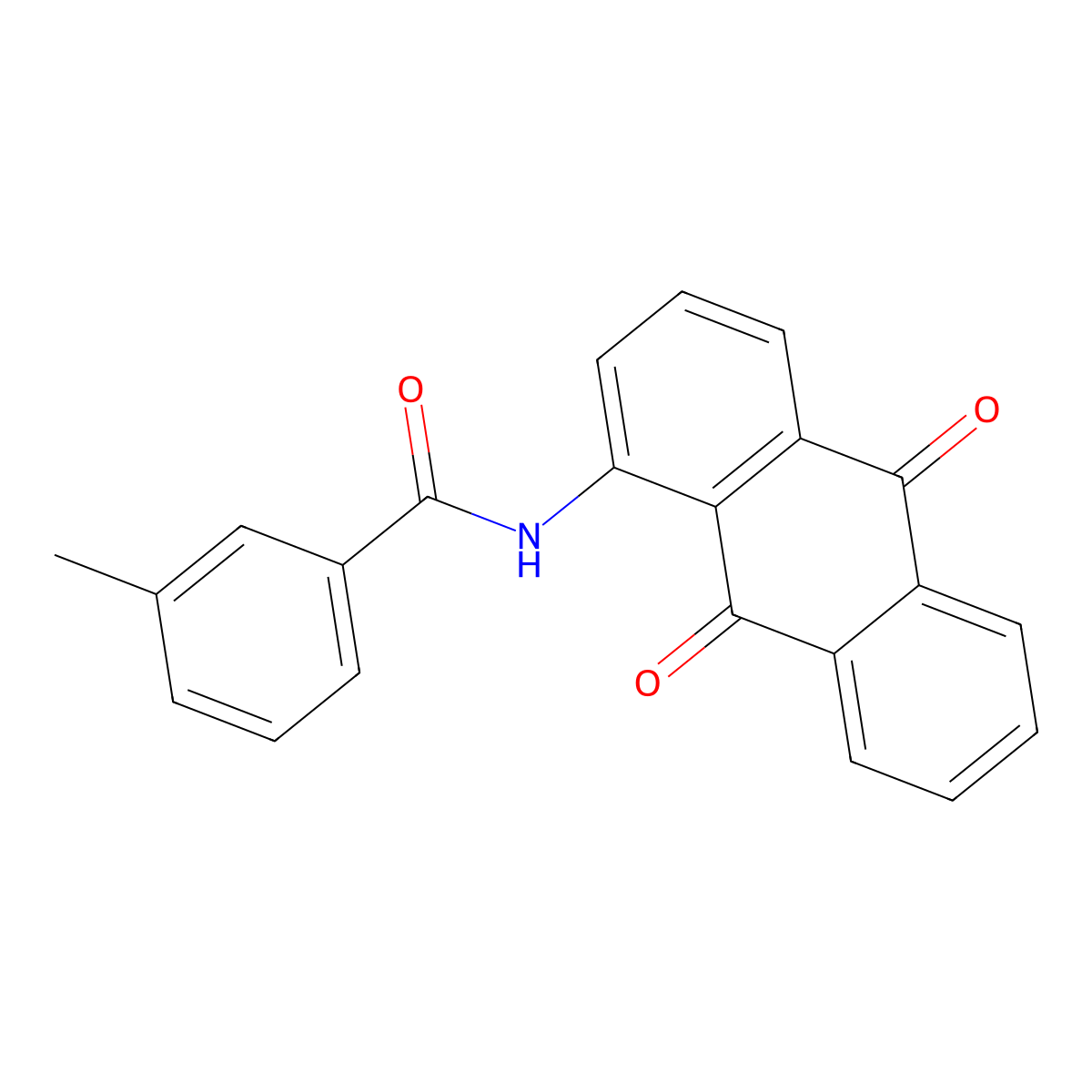 N-(9,10-dioxo-9,10-dihydroanthracen-1-yl)-3-methylbenzamide molecular structure, CAS 75534-80-4