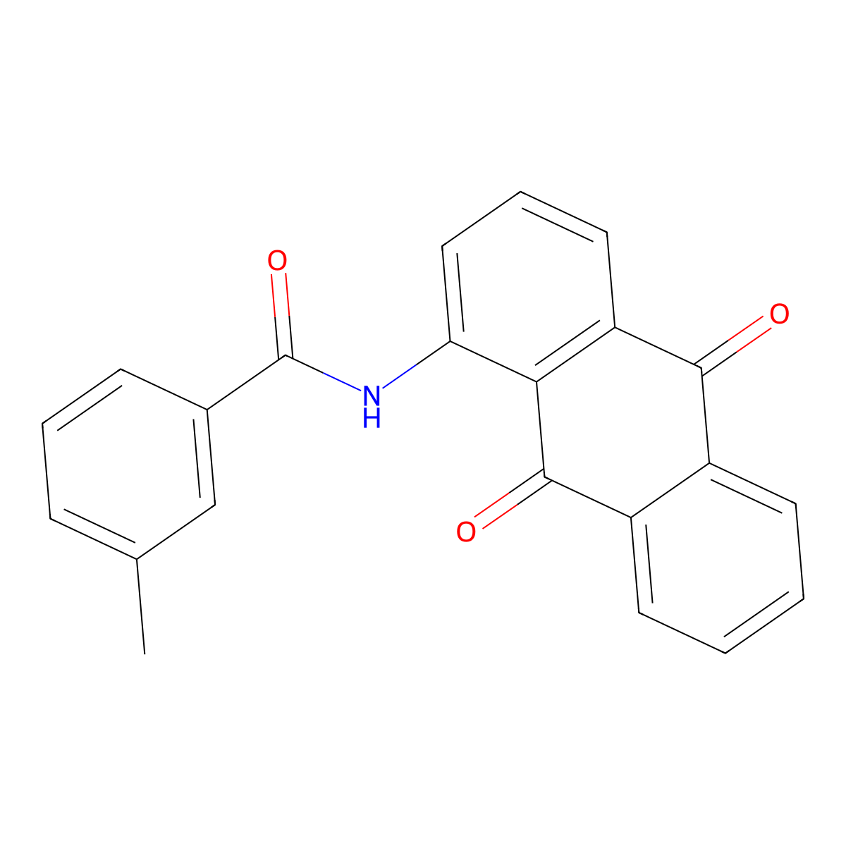 N-(9,10-dioxo-9,10-dihydroanthracen-1-yl)-3-methylbenzamide molecular structure, CAS 75534-80-4
