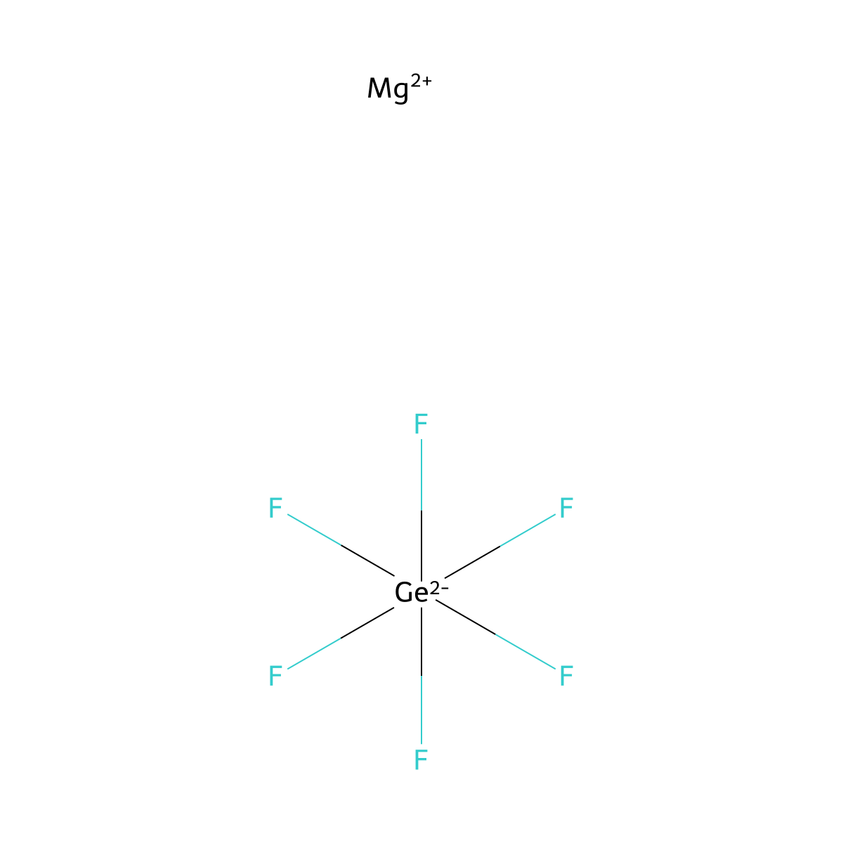 Magnesium fluorogermanate molecular structure, CAS 75535-37-4