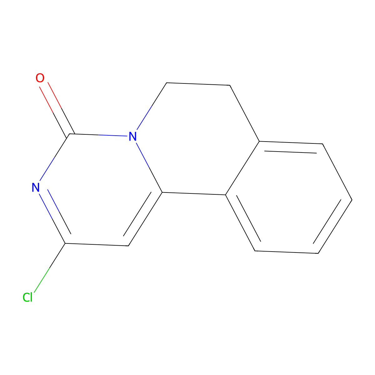2-chloro-6,7-dihydro-4H-pyrimido[6,1-a]isoquinolin-4-one molecular structure, CAS 75536-00-4