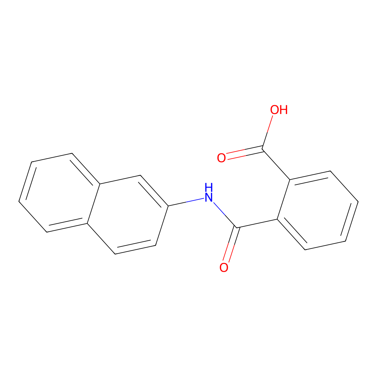 2-((2-Naphthylamino)carbonyl)benzoic acid molecular structure, CAS 7554-84-9