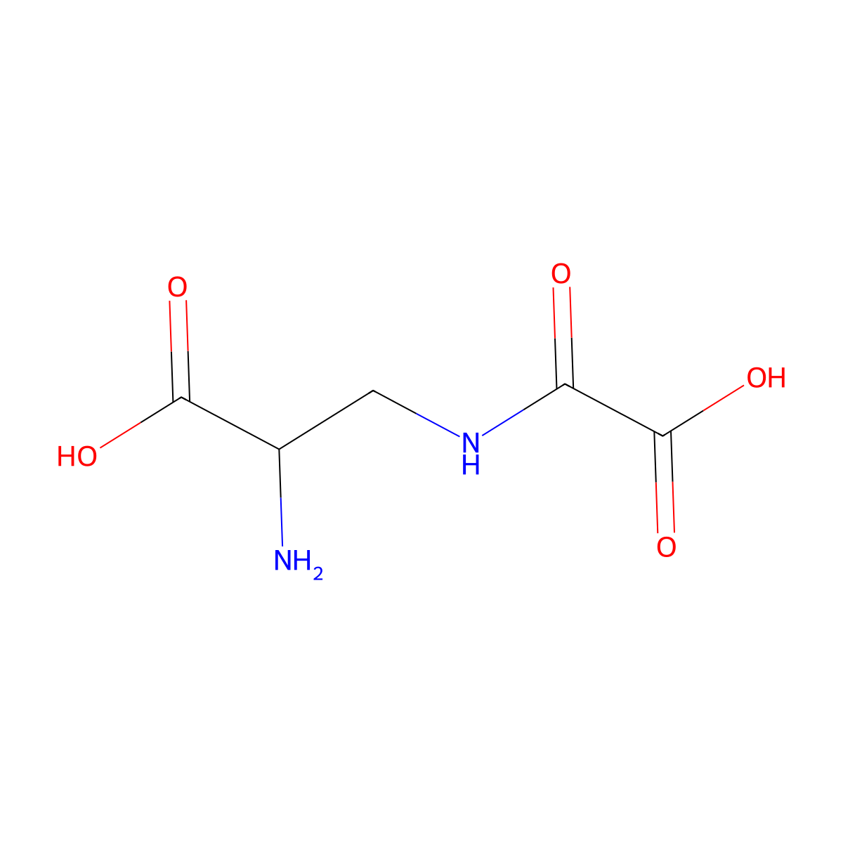 Oxalyldiaminopropionic acid molecular structure, CAS 7554-90-7