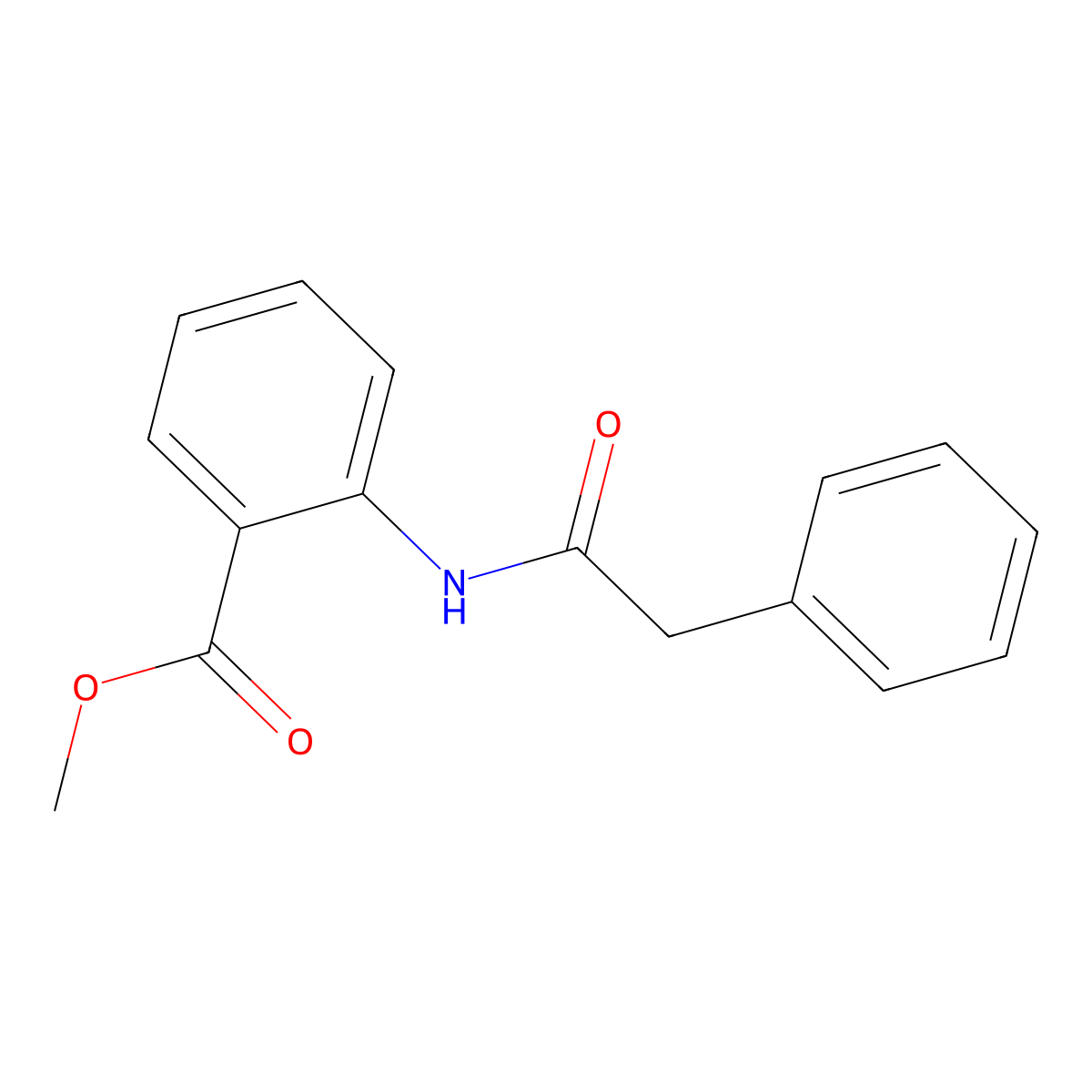 Methyl 2-(2-phenylacetamido)benzoate molecular structure, CAS 75541-63-8