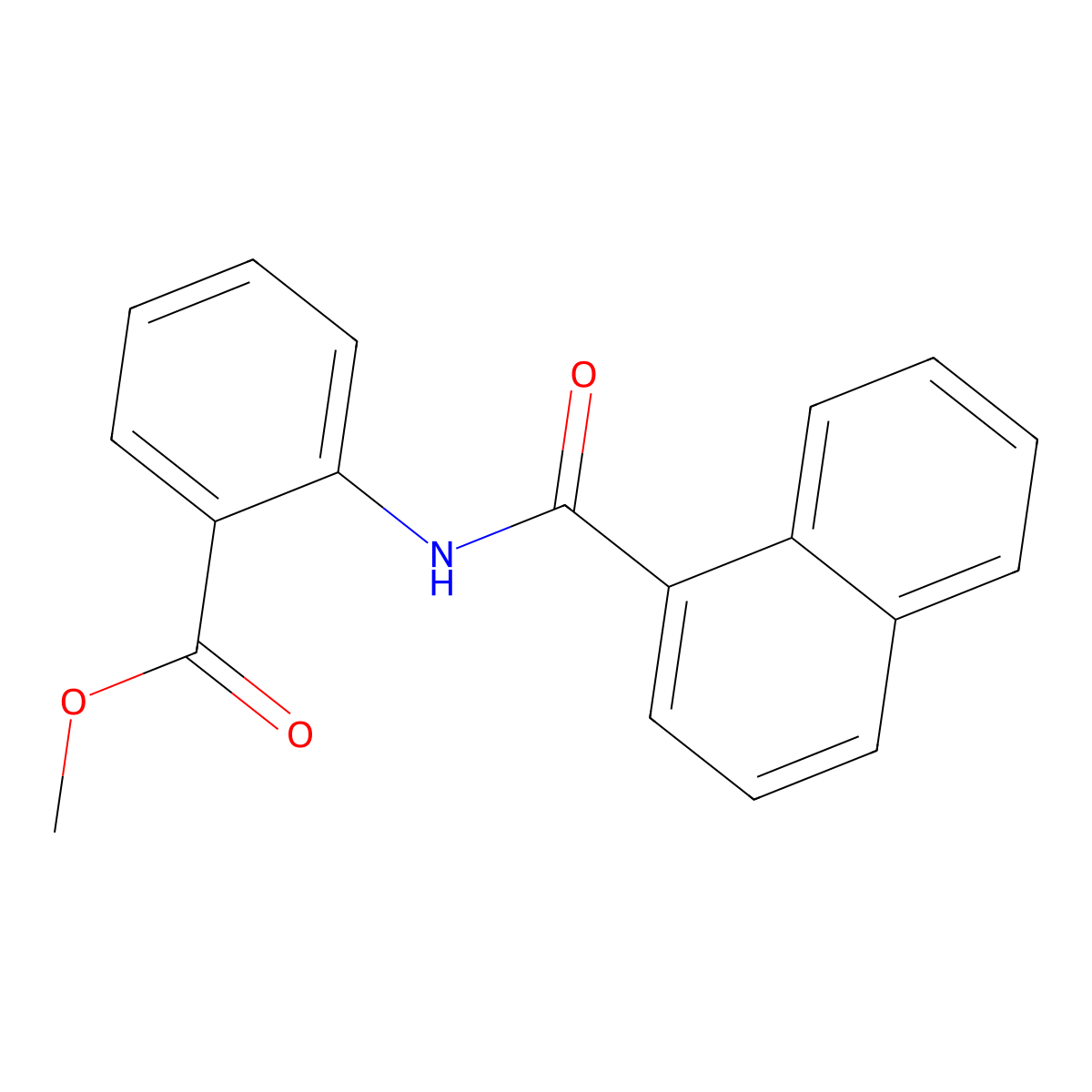 Methyl 2-(1-naphthoylamino)benzoate molecular structure, CAS 75541-64-9
