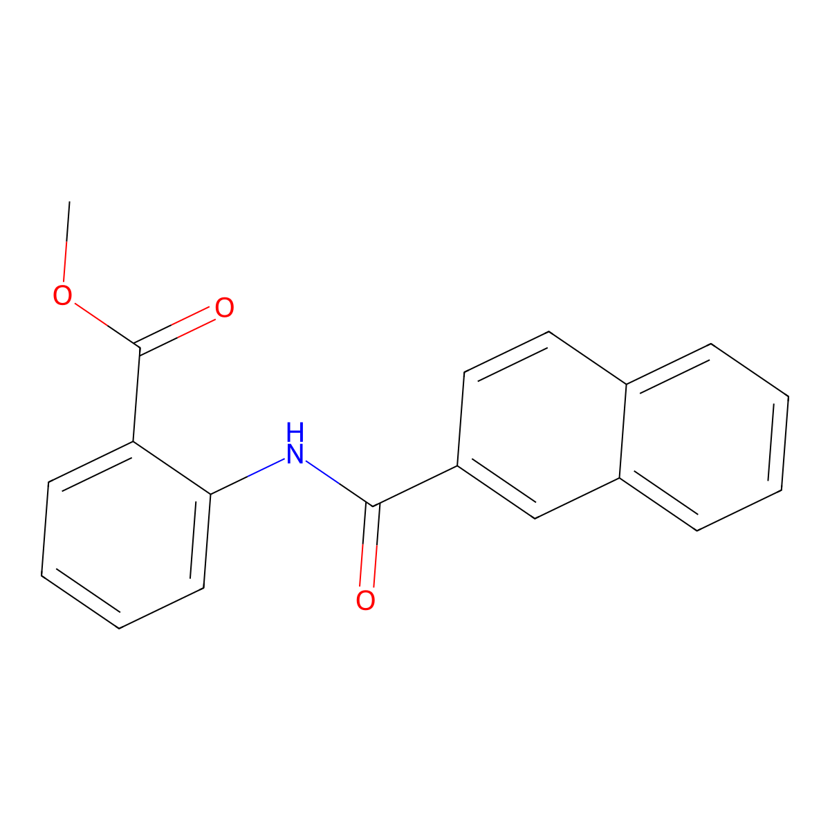 Methyl 2-(2-naphthoylamino)benzoate molecular structure, CAS 75541-65-0