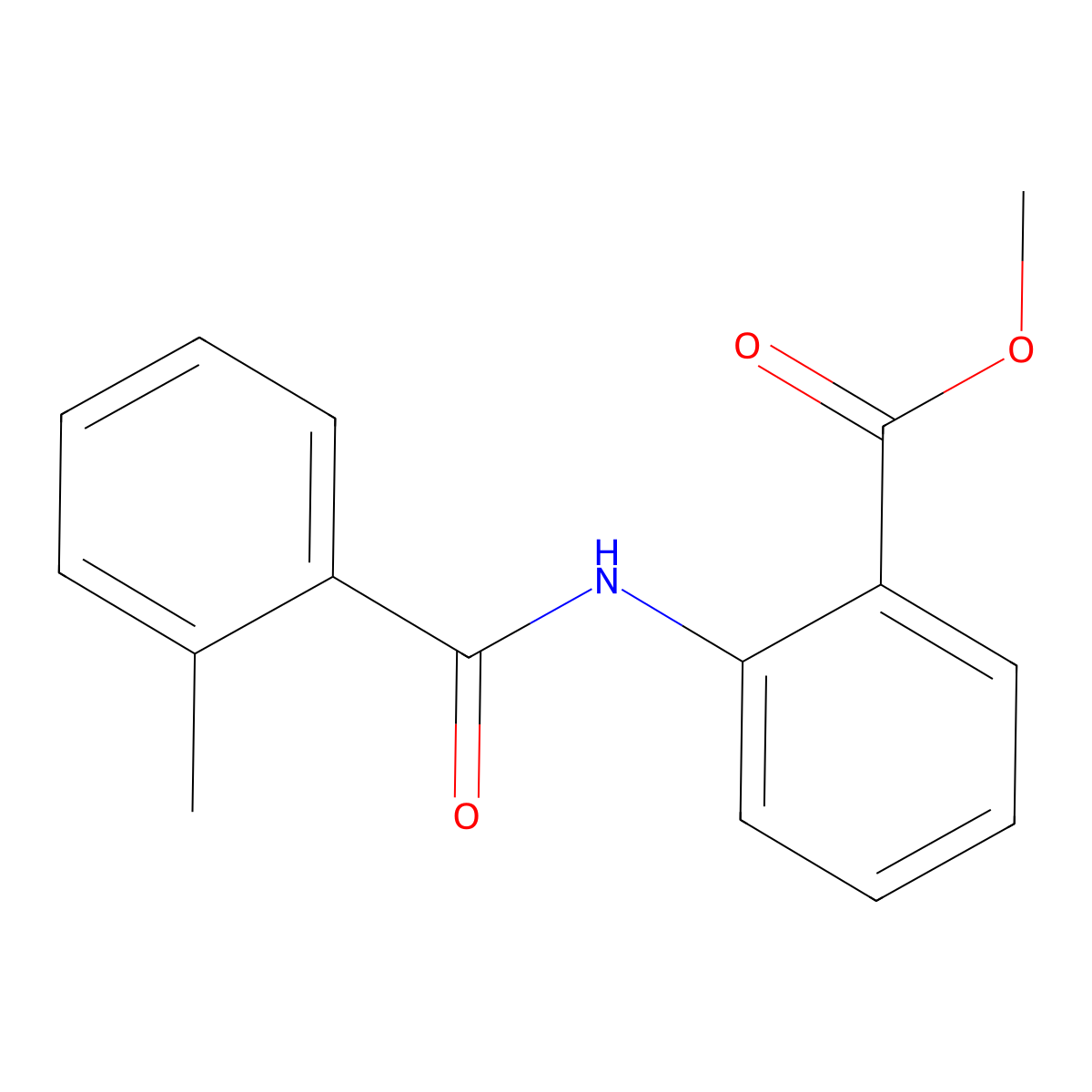 Methyl 2-(2-methylbenzamido)benzoate molecular structure, CAS 75541-66-1